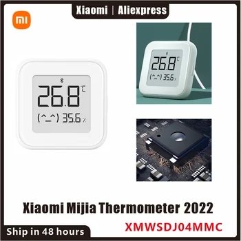 2022Xiaomi Mijia 온도계 습도 블루투스 무선 똑똑한 디지털 방식으로 전기 습도계 전자 링크린과 배터리