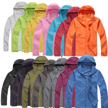 새로운 15Color Mens 빠른 건조한 피부를 태양이 보호 의류 부부 Medels 코트 패션 스포츠 용 재킷의 일종 방수 남자 여자 자켓