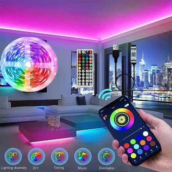 Led 스트라이프 RGB 디 밍이 가능한 2835/5050Led 스트립 조명을 위한 침실의 천장을 TV 백라이트 장식한 가동 가능한 리본 RGB 테이프 다이오드 USB5V