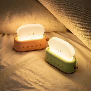 LED 토스트 램프전이 가능 빵 제작자등 침실 훈장 분위기를 자는 빛 램프 머리맡 조명