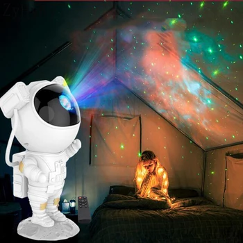 갤럭시 램프 빛나는 밤하늘 밤 빛 가정을 위한 침실 실내 장식 우주 비행사 장식 조명기구 아이들의 선물