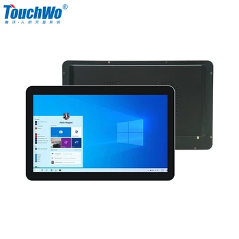 TouchWo15.6 인치 터치스크린 모니터링 1080P IPS 라즈베리 파이 Layar dengan VESA HDMI VGA LCD untuk 노트북 PC Telepon PS4