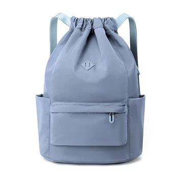 패션 졸라매는 끈 책가방 여성을 위한 높은 품질의 튼튼한 소프트 직물 학교 가방 큰 용량 나일론 쇼핑 백팩
