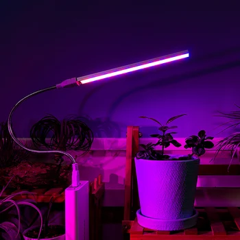 DC5V USB 전체 스펙트럼 빛을 성장 3W14LEDs5W27LEDs 유연 식물 성장 램프 레드 블루 USB 식물을 위한 빛 실내 꽃장