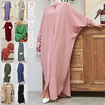 이슬람 Abaya Jilbab 카프 탄 여성 복장 이슬람 두바이 카디건 가운 일반 드레스 아프리카 터키 가운 옷을 동남 아시아