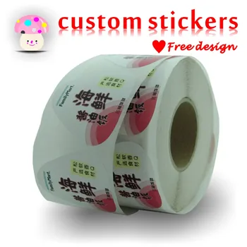 사용자 정의 스티커/로고 플라스틱 PVC 비닐 종이 투명한 명확한 접착 라운드 문구용품 홀로그램 스티커 상표 인쇄