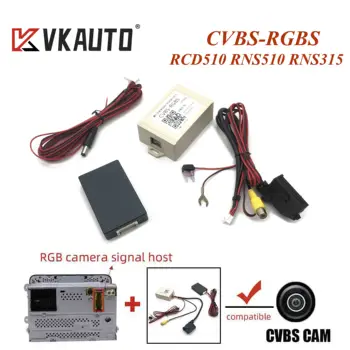 Vkauto RGBS 을 CVBS 어댑터 키트 리어 뷰 카메라 액세서리 RGB 변환기 접합기를 위한 폭스바겐 RCD510RNS510RNS315