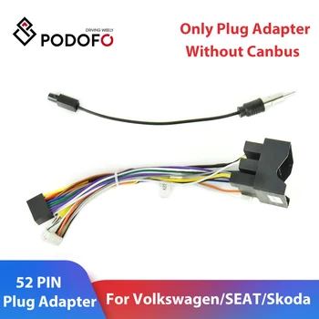 Podofo 자동차 부속품 52pin 배선 하네스 케이블 어댑터 플러그를 위한 폭스바겐/프/Polo/Tiguan/Passat/b7b6/좌석/leon/Skoda