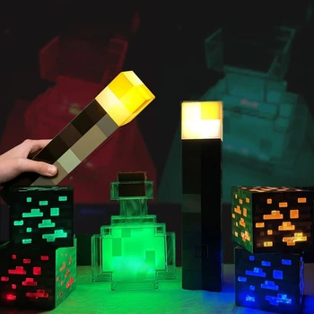 LED Brownstone 토치 밤 빛 게임 창의력을 장난감 램프를 재충전용 침실 장식 램프를 위한 선물 아이 게임 램프