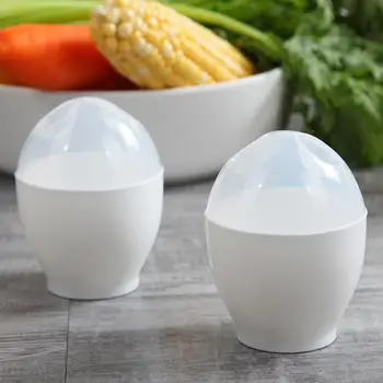2 개 계란 밀렵 재사용할 수 있는 청소하게 쉬운 계란 모양의 전열 저항하는 요리 컵을 위한 집 부엌 액세서리 cocina