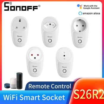 SONOFF S26R2 유럽/호주/미국/영국/CN Wifi 똑똑한 소켓 가정 응용 프로그램을 원격제어 자동화 스위치의 작동으로 Alexa Google 홈