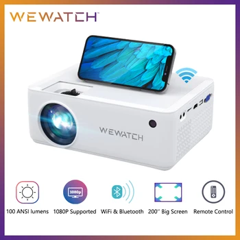 WEWATCH V10 8500Lumens 휴대용 LED 프로젝터 기본 1280*720HD1080P 지원 홈 HDMI 극장 소외 영화 Proyectors