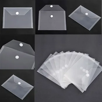 10 개/18x13cm 자동 접착 스티커 체결한 투명한 플라스틱 저장 부대를 위해 절단 죽으면 우표 주최자를 소지자 가방