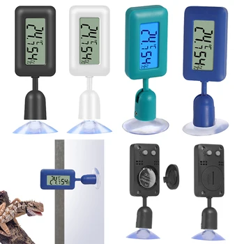 파충류 온도계 습도계와 함께 흡입 컵 디지털 온도 습도 측정기에 대한 테라리움 파충류의 액세서리