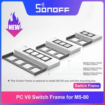 ITEAD SONOFF M5 전철수 전환 프레임 2/3/4 갱에 대한 적응 M5-80 스마트 벽 스위치 설치하기 쉽 PC V0 장착 상자