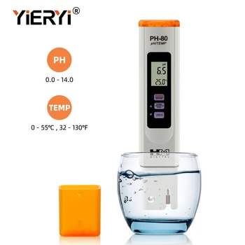 Yieryi2023 새로운 PH 미터 전문적인 수족관이 물질을 검사자 모니터링 0-14 이며 PH Temp 탐지기를 위한 수영장 수경법