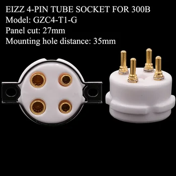 EIZZ4-Pin 진공관 소켓에 대한 기본 2A3 300B40 45 50 5Z3 811 101D24K 도금 황동 하이파이,핀 Vintage Tube AMP DIY1 개