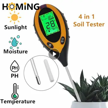 디지털 4 1 토양 PH 미터 습기 온도 모니터링 햇빛 검사자와 함께 역광선에 대한 정원의 식물 농업 토양 테스트