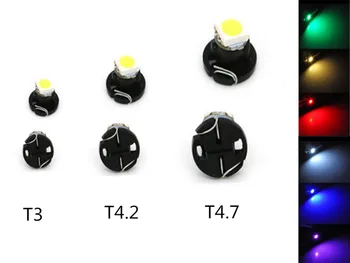 5PCS LED T3T4.2T4.7 기구 T3LED 빨간색 T4.2 블루 T4.7 개의 led 시계를 조명을 주도 에어컨이 라이트 전구