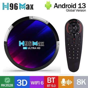 원래 H96 최대 RK3528 스마트 TV 박스 Android13.0BT5.0 8K UHD SPDIF2.4G/5G WiFi6 빠른 3D 텔레비젼 상자 HDR Youtube Netflix TV 를 접두사