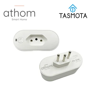 Athom 스마트 홈 preflashed TASMOTA 브라질 플러그와 함께 작동 가 어시스턴트는 전기 소비 모니터링 16A