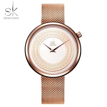 합비성과회소 최고 브랜드 럭셔리 여자 시계 로즈 골드 패션 SK 계 여성계 여성용 시계 Reloj Mujer 팜므 SK