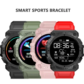 FD68S 똑똑한 시계는 남성 스마트 워치 중심 속 피 Fitnes 추적기 화면 터치 스포츠 시계를 위한 Bluetooth IOS
