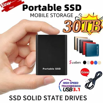 새로운 SSD500GB1TB 플래시 외장 하드 드라이브 유형-C 고속 USB3.1 2TB SSD128TB 저장소 휴대용 HD 하드 디스크에 대한 노트북 PC