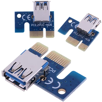 USB3.0PCI-E X1Adapter PCI 전자 X1 어댑터 PCIe1X USB3.0 어댑터 카드 PCI 익스프레스 RiserMining BTC 광부 확장 카드
