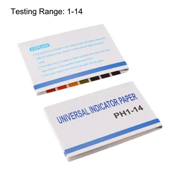 pH 테스트 스트립 80 개버 리트머스 종이(pH1-14)을 테스트하는 물품질,토양,소변 및 침 화장품,알칼리성&Diabet