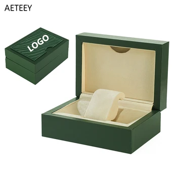 에 대한 롤렉스의 녹색 고급 시계 케이스 PU 가죽 보석 선물 상자를 표시장 조직 나무로 되는 보석함