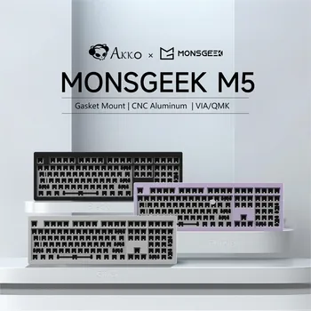 아코 MONSGEEK M5DIY 키트 전체 크기 RGB 핫 스왑 남쪽에 직면 베어 기계 CNC 알루미늄 키보드 키트를 통해/QMK 틈막이-마운트