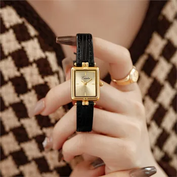 기질에 레트로 우아한 여성의 시계는 다이얼이션 캐주얼 틈새 시장의 석영 시계 골드 절묘한 여자의 시계 선물