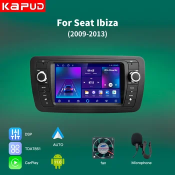 Kapud 안드로이드 11 멀티미디어 자동차 GPS 네비게이션 라디오 플레이어 화면으면 자동 SWC4G DSP Ibiza6j2009 년 2010 년 2011 년 2012 년