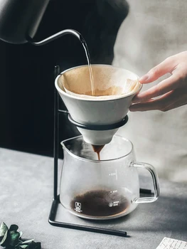 60°에스프레소 커피 필터를 재사용할 수 있는 세라믹 커피 Dripper 깔때기는 드립 커피 메이커를 가진 홀더 Coffeeware 커피 액세서리