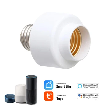 Tuya 스마트 와이파이 가벼운 소켓 램프 홀더를 위한 Led 전구 E27 무선 램프 홀더 응용 프로그램를 위해 원격 제어 Alexa Google 홈