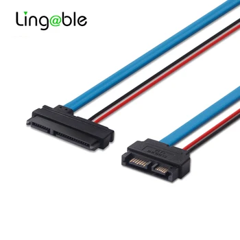 Lingable SATA 어댑터 케이블 ATA22Pin7+15 여성 Slimline SATA13Pin7+6 커넥터 Conterver30CM 케이블