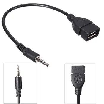 자동차 MP3 플레이어 Converter3.5mm Male AUX 오디오 잭을 꽂 USB2.0 여성 변환기 케이블 접속 코드 열