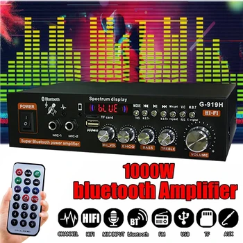 G30G-919H1000W 홈 오디오 전력 증폭기 블루투스 Amplificador 서브 우퍼 스피커 오디오 극장 사운드 시스템 FM USB EU/미국