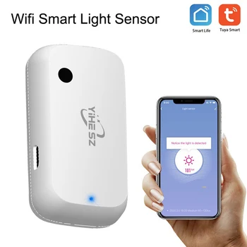 YIHESZ Tuya Wifi 빛 센서는 스마트 조도 센서 밝기 탐지기를 연결 제어 센서 똑똑한 가정 작업에 대한 스마트 라이프