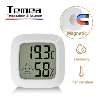 Temea 형 LCD 디지털 온도계 습도 습도 측정기는 실내의 습도 측정 실내 온도 센서는 날씨국