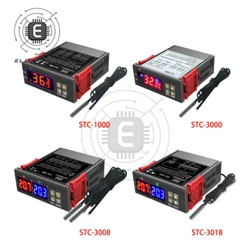 STC-1000STC-3000STC-3008STC-3018LED 디지털 온도 컨트롤러 보온장치 Thermoregulator 인큐베이터 12V24V110V220V