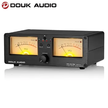 Douk 오디오 2-way 증폭기/스피커 Switcher 상자 듀얼 아날로그 VU 미터 음악 오디오 스펙트럼 디스플레이 선택기/W 원격 제어