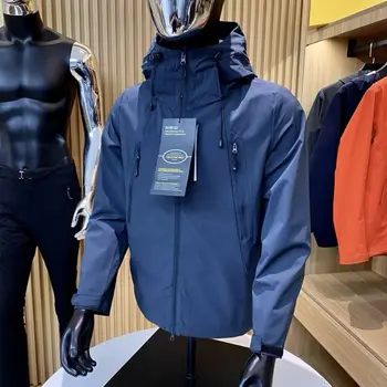 남자 실외 방수 방풍 재킷은 고품질의 남성 캐주얼 Softshell 낚시 하이킹 등산 코