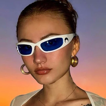 패션을 고전적인 복고풍의 달 여성 선글라스 남자 브랜드의 디자인의 고급스러운 남성 여성 해변 여행 차량 운전 태양 안경을 그늘