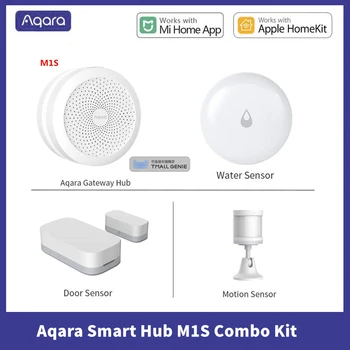 Aqara Hub M1S 게이트웨이 콤보 키트 Zigbee 센서 자동화 무선 스위치 온도 센서에 대한 글랜 Xiaomi Mihome 스마트 홈