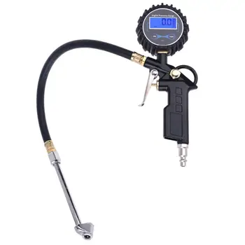 N80B 자동차 디지털 방식으로 타이어 부풀리는 장치의 압력 게이지와 함께 이중 머리에 물림쇠를 위한 자동 RV 자전거 기관자전차 자동차 공기 압축기 펌프