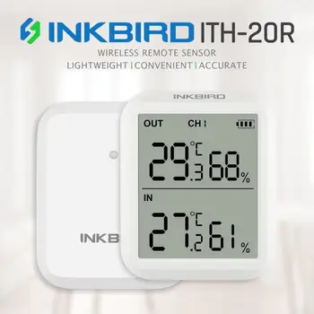 INKBIRD ITH-20R 습도계 디지털 실내 온도 게이지 1Transmitter 정확한 온도는 수족관을 방 차고