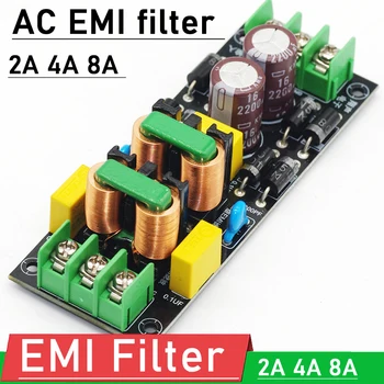 AC EMI 전력 필터 2A4A8A110V220V 정화 power EMI 필터 전자기 간섭 F/오디오 사운드를 디코더 증폭기
