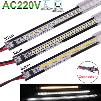 220V LED 조명 2835 높은 밝은 72LEDs/m30/40/50 알루미늄 튜브 경직 된 LED 스트립 빛 아래에 대한 부엌 캐비닛 조명